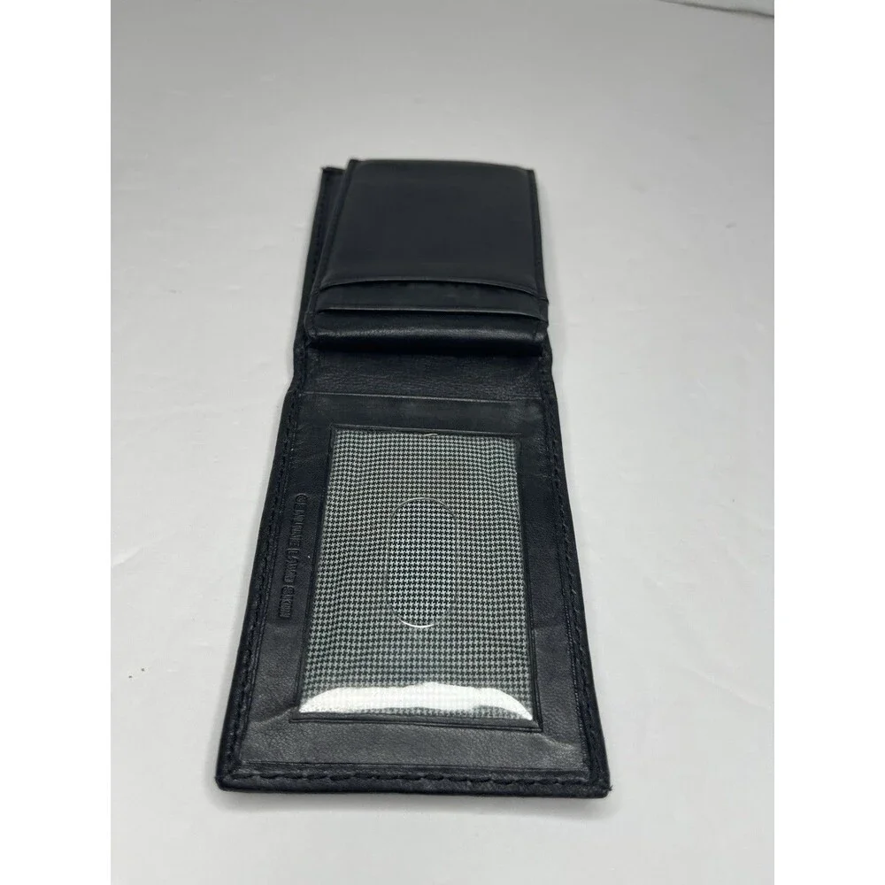 Tasso Elba Men's Black Lambs Leather Bifold Wallet